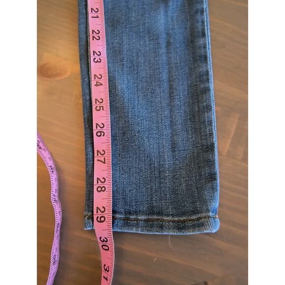 Frame Jeans Women's Size 23 Le Gargon Skinny Mid Rise Medium Wash Blue Denim - Picture 9 of 15